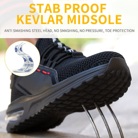 Men Breathable Steel Toe Boots