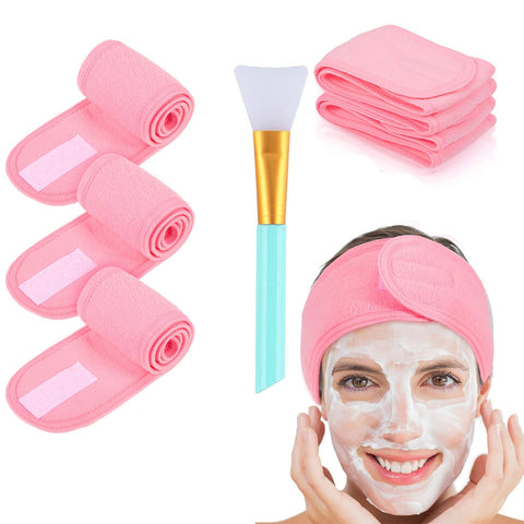 Adjustable Facial Headband with 1 Mask Brush