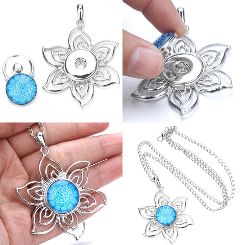 Three Color Snap Necklace
