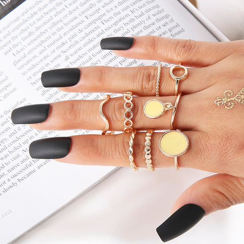 Women Vintage Boho  Figure Rings Sets