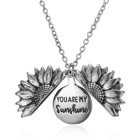 Women Men Sunflower Pendant  Necklaces