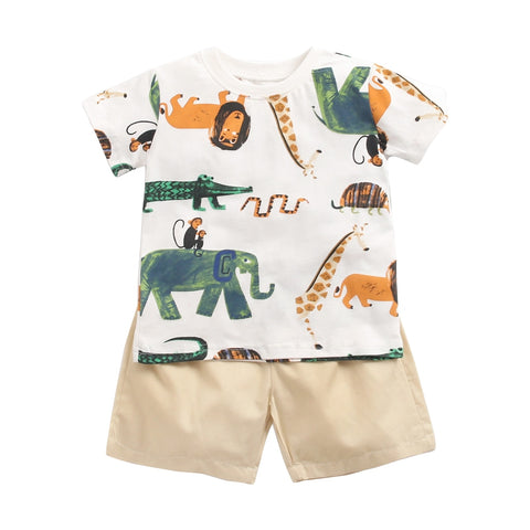 Boys Summer Cartoon Clothing Sets