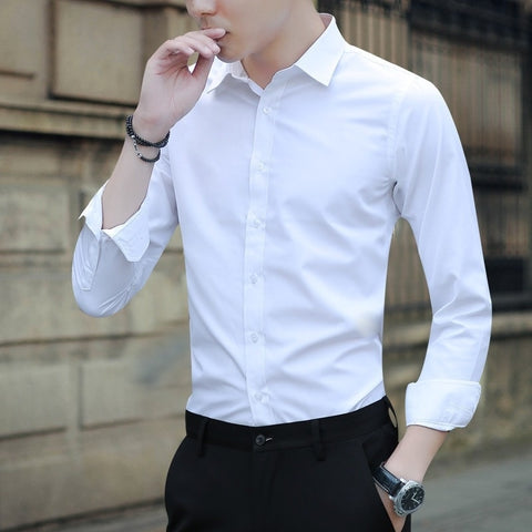 Slim Fit No Iron Long Sleeve Shirt