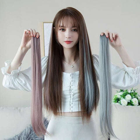 Long Straight Hanging Ear Wig Clip
