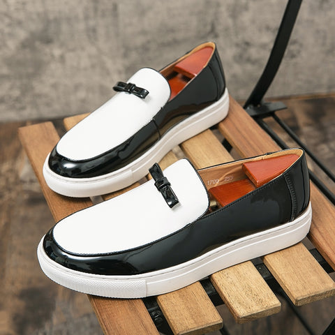 Men  Slip-On Loafers Patent Leather Shoes