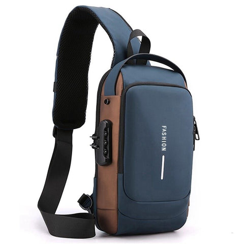Multifunction Patent Leather Chest Bag