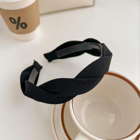 Women Pu Leather Braided headband