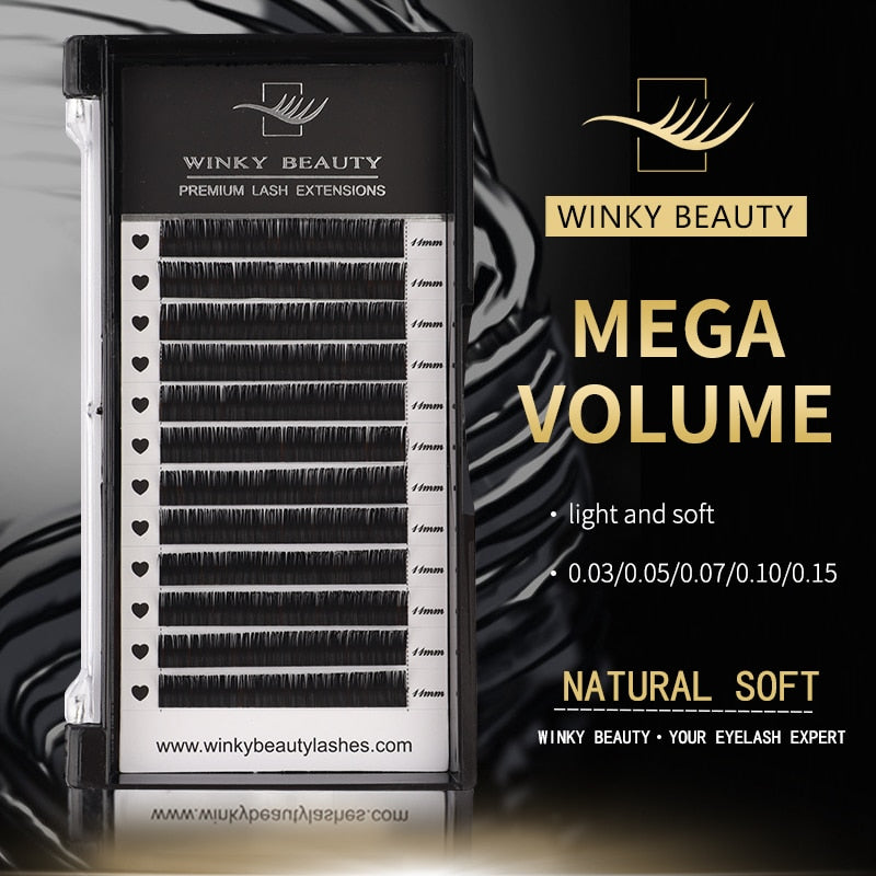 Winky Beauty C/CC/D/DD 12Rows Mink Hair Lashes