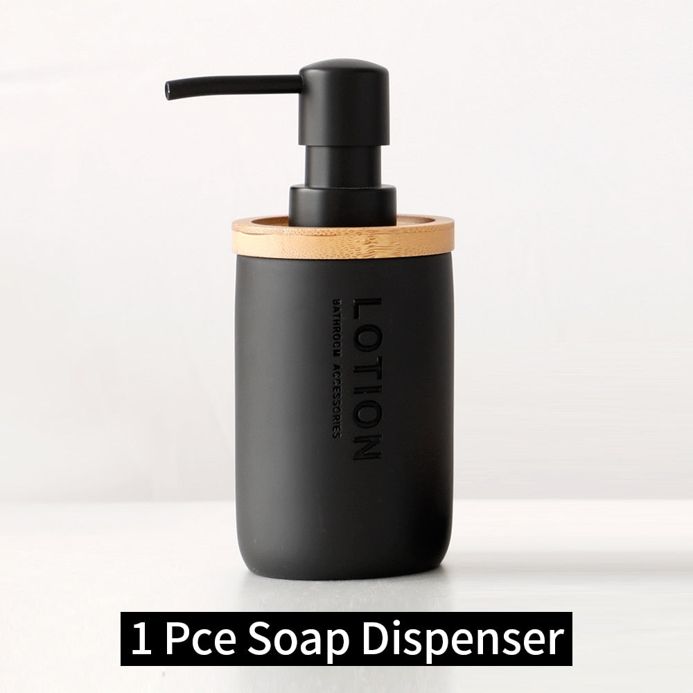 Matte Black Bathroom Accessories Set