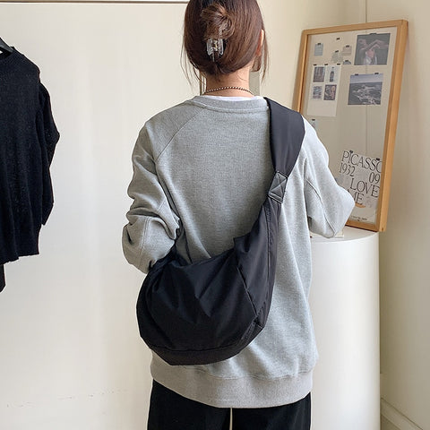 Women Large Capacity Casual Nylon Crossbody Bag
