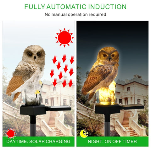 Garden Solar Owl Light