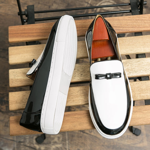 Men  Slip-On Loafers Patent Leather Shoes