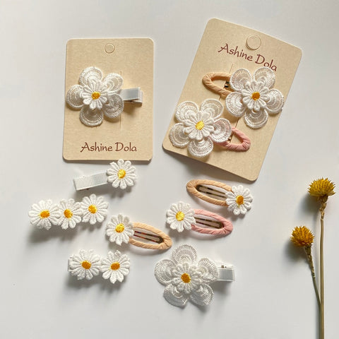 Children Lace White Barette Princess Hooks
