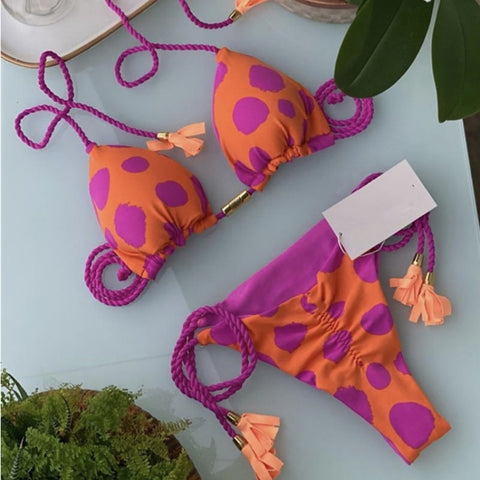 Summer Hand Braided Rope Swimsuit