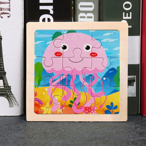 Kids Wooden Animal Puzzle Toys