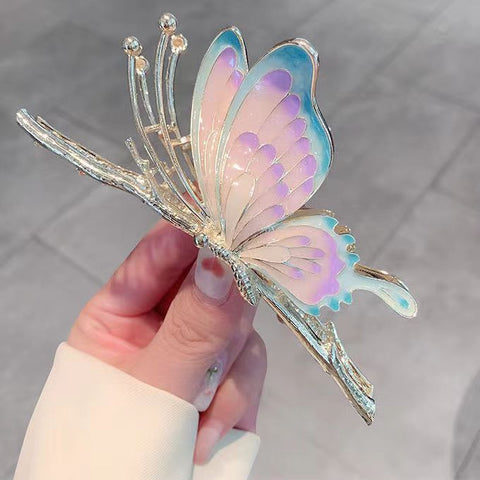 Women Butterfly  Pearl Tassel hair clip
