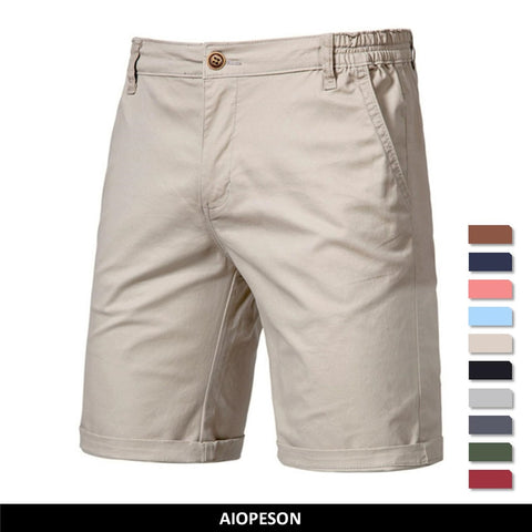 Men Summer Cotton Solid Shorts