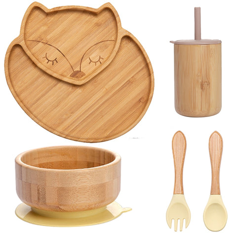 Baby Food Bamboo Tableware