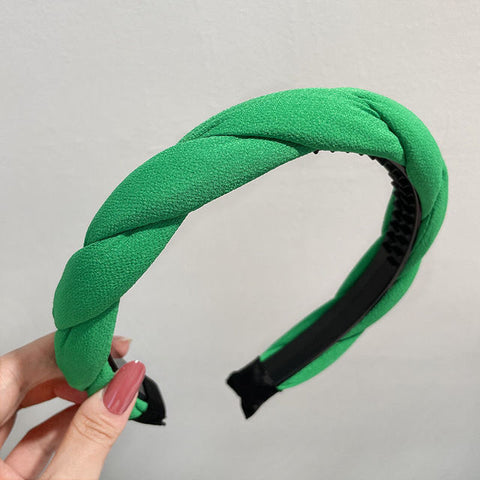 Women Pu Leather Braided headband
