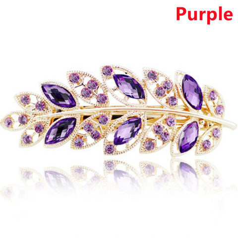Women Crystal Pearl Bow Hair Clips