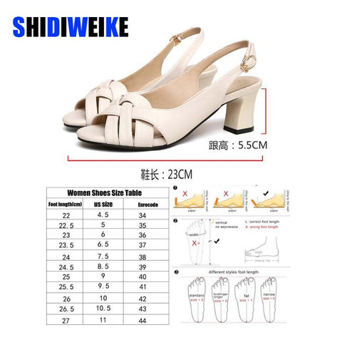 Women Summer Genuine Leather Shoes