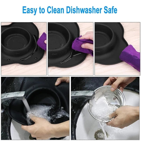 Double Dog Bowl Silicone Mat