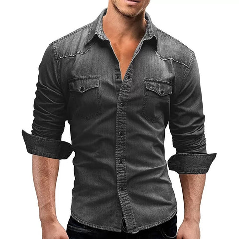 Mens Cotton Denim Shirt