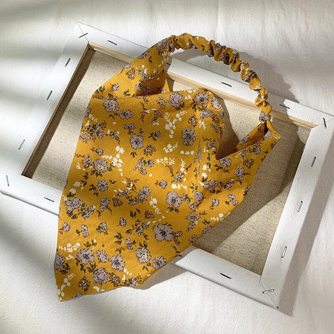 Women Vintage Triangle Head Scarf