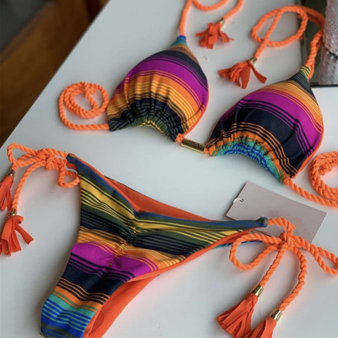 Summer Hand Braided Rope Swimsuit