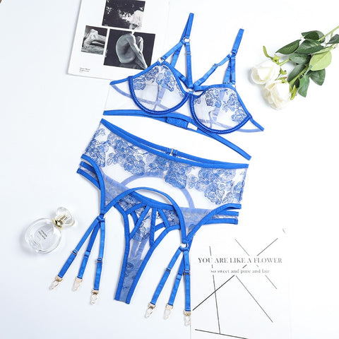 Women Erotic Lingerie Garter Thong Suit