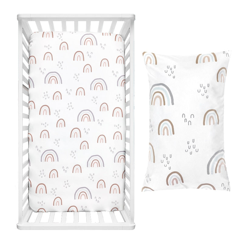 2Pcs Baby Fitted Crib Sheets