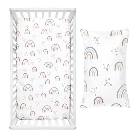 2Pcs Baby Fitted Crib Sheets