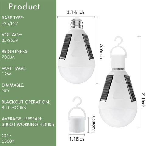 Outdoor Solar Panel Light Bulb