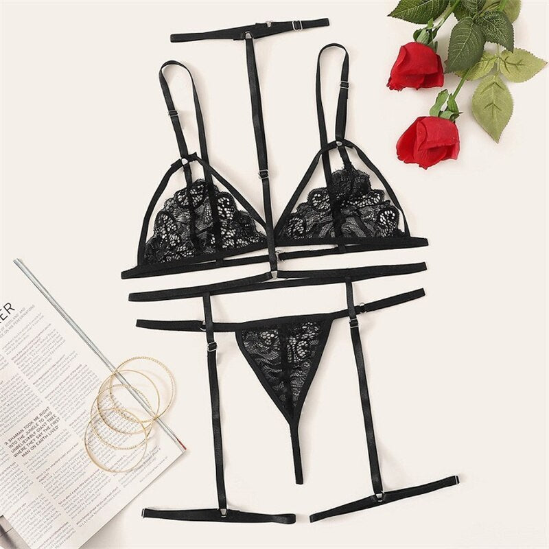 Women 3 Pieces Lingerie Set