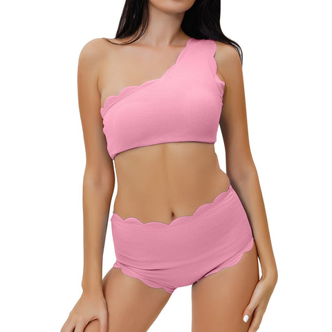 Women One Shoulder Bikini Swimwear