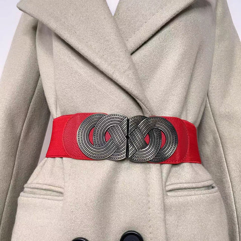 Ladies Wide Elastic Waist Belt