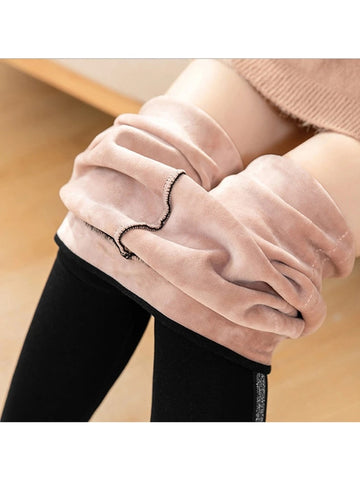 Women Winter Cotton Velvet Leggings Pants