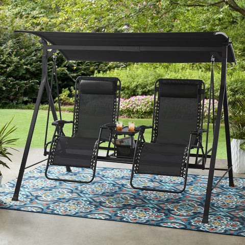 Mainstays Zero-Gravity Steel Porch Swing,