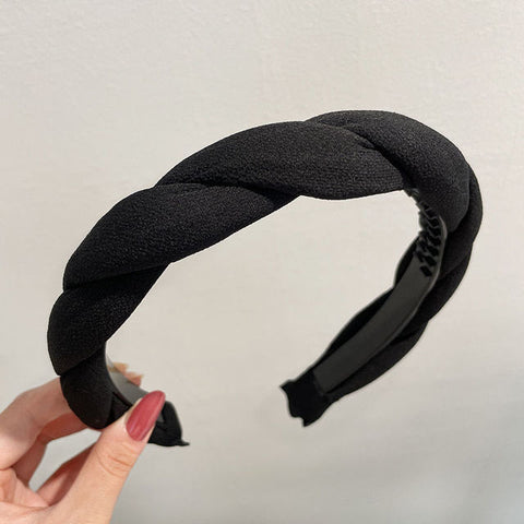 Women Pu Leather Braided headband