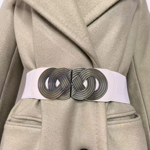 Ladies Wide Elastic Waist Belt
