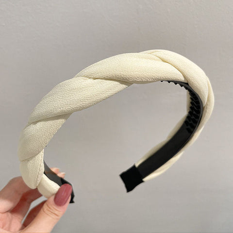 Women Pu Leather Braided headband