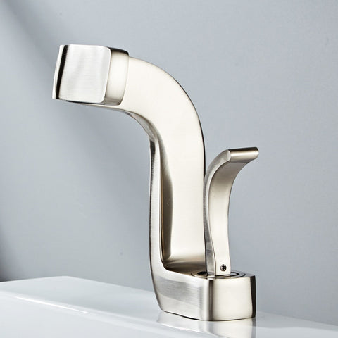 Brass Gold White Bathroom Basin Faucet