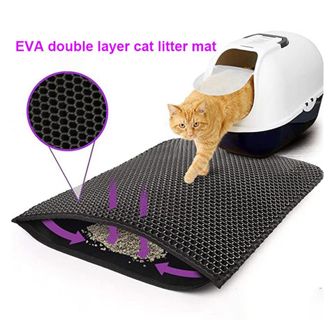 New Waterproof EVA Double Layer Cat Litter Box Mat