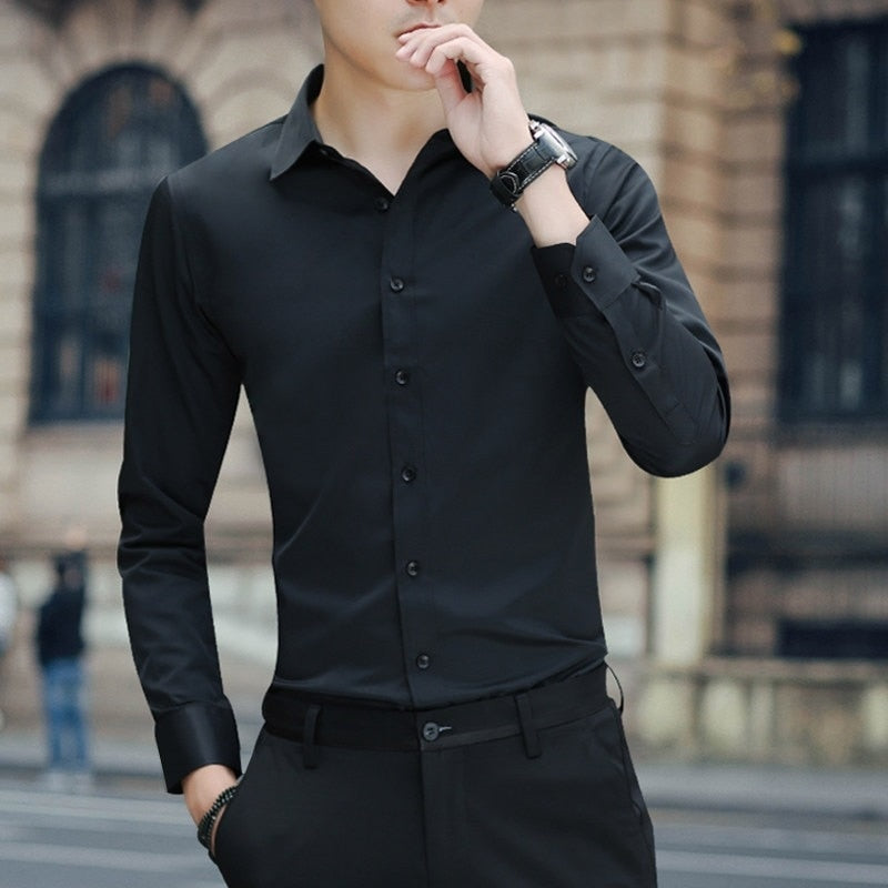 Slim Fit No Iron Long Sleeve Shirt