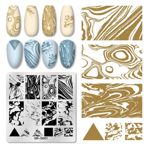 New Square Round Nail Stamping Plates
