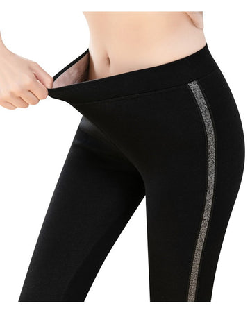 Women Winter Cotton Velvet Leggings Pants