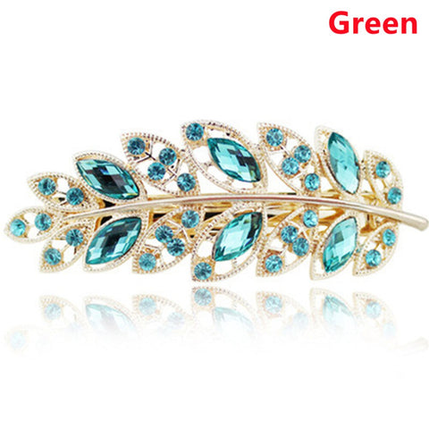 Women Crystal Pearl Bow Hair Clips
