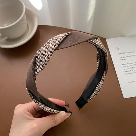 Women Pu Leather Braided headband