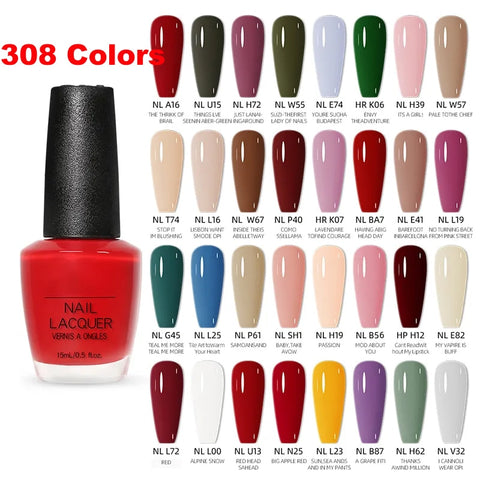 New 308 Colors 15mL Regular opies Nail Polish