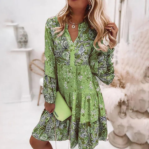 Women Boho Vintage Dress